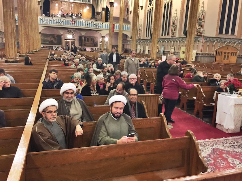 Muslim leaders participate in a Christmas Eve service last month at St. Albertus Church in Detroit